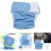 Adjustable Adult Cloth Diapers Pants - Washable & Reusable Incontinence Care Underwear (Blue) - Buy Online on GoSupps.com
