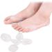 Jycch 3 pairs of toe separators smooth iron day night support - hallux valgus corrections smooth iron sis alignment - gel toe separator rubber tie