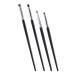 IWOWHERO 4pcs Eye Shadow Brush Set Eyeshadow Brush Fine Precision Eyeliner Brush Black Wooden Handle