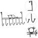LABRIMP College Essentials 7 Door Hook Towel Hooks Cabinet Hooks Wood Decor Coat Hook Coat Hanger No Trace Bedroom Door Office 42X22CM Black - Buy Online on GoSupps.com
