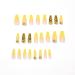 Justotry 24 Pack Yellow French Coffin Nails - Butterfly Design Artificial Press-On Ballerina Fake Nails for Women - Buy Online on GoSupps.com