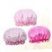 FRCOLOR Hair Bonnet 3pcs Women's Shower Cap Set | Double Layer Bath Visor for Curly Hair | Waterproof & Elastic Bathing Caps - Buy Online on GoSupps.com
