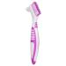 1PCs cleaning brush for false teeth double -sided toothbrush cleaning brush for false teeth with ergonomic grip for cleaning false teeth purple
