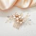 SWEETV Gold Bridal Hair Comb | Handmade Wedding Hair Clip & Accessories for Women - Buy Online on GoSupps.com