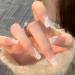 24Pcs/Set Press On Nails Mid Length Silver Stripes False Nails Acrylic Fake Nails Full Cover Nails Tips Artificial Finger Manicure Press on nails for Women and Girls - Buy Online on GoSupps.com