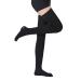 Thigh High Compression Stockings Closed Toe Pair Firm Support 20-30mmHg Gradient Compression Socks with Silicone Band Unisex Opaque Best for Spider & Varicose Veins Edema Swelling Black 3XL 3X-Large Black