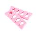 A pair of foam toe separators for manicure pedicure and foot care