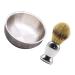Minkissy 2st key bowl shaving set for men with brush men tools shaving shell groomi tool tools for men men's shaving brushes men's suit bread man accessories stainless steel