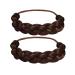 Mia Beauty Braided Tonytail Ponytail Wrap  Braided Synthetic Wig Hair Tie Ponytail Holder Hair Accessory for Women  Teens  Girls  Dance - Medium Brown 2pcs medium brown 2 Count (Pack of 1)