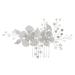Ipetboom Wedding Hair Comb Clip Floral Hair Accessories Bridal Hair Clip Hair Combs Pearl Hair Comb Pearl Hair Pin Rhinestone Flower Hair Comb Tiara Zinc Alloy Hair up Crystal Bridesmaid