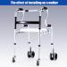 Walker Wheels Replacement Feet - Universal 5 Inch Front and Back Safety Wheels with Brake - Medical Walker Accessories Parts Kit - Buy Online on GoSupps.com
