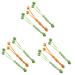 Frcolor 9 pc two -colored Tai Chi hammer back scratch Taphammer Massage portable body scratches back massage Self -massage hammer massage tab fitness equipment plastic scratch 40x3.4cmx3pcs orange greenx3st