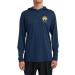 RVCA Men's Long Sleeve Hooded Surf Shirt - Rvca Print/Navy Heather Large - Buy Online on GoSupps.com