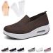 Women's Orthopedic Sneakers Orthopedic Shoes for Women Mesh Up Stretch Platform Sneakers Orthopedic Air Cushion Slip On Shoes for Women (5 Brown) 5 Brown