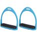 Pssopp Horse Riding Stirrups Anti-rust Aluminum Equestrian Stirrup Colorful Horse Riding Racing Equipment Saddle Accessories with Rubber Pad(Blue) - Buy Online on GoSupps.com