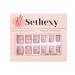 Sethexy Short Squoval False Nails - Swirl French Press-On Acrylic Fingernails | 24 Sticks for Women & Girls | Pink Nail Art - Buy Online on GoSupps.com