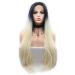 SHIYID Natural Black Blonde Silky Straight Wigs Synthetic Lace Front Wigs Heat Resistant Fiber Wigs For Women