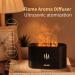 Colorful Flame Air Aroma Diffuser Humidifier | Upgraded 7 Flame Colors | Noiseless Essential Oil Diffuser for Home Office Yoga | Auto-Off Protection | 180ml (8Hours Black) - Buy Online on GoSupps.com