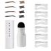 ANHOME Step Brow Stamp & Eyebrow Stamp Stencil Kit - 1 Step Eyebrow Stamp and Shaping Kit for Perfect Brow  6 Brow Stamp Stencils Kit  Long-lasting  Waterproof (DARK BROWN)  AN2197  7 Piece Set