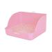 HAPINARY Box Rabbit Potty Bunny Litter Cat Litter Pan Hamster Toilet Corner Pet Litter Pan Plastic 28x23cm Pink