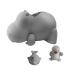 Bath Spout Cover - Faucet Cover Baby - Tub Spout Cover Bathtub Faucet Cover for Kids -Tub Faucet Protector for Baby - Silicone Spout Cover Gray Hippo - Kids Bathroom Accessories - Free Bathtub Toys Hippo Gray