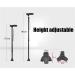 Telescopic Non Slip Crutches Walking Cane Holder Walking Stick For Old Man Elderly Telescopic Stable Lightweight Height Adjustable With Led Light Brown Walking Sticks For Men Or Women Firm for Arthrit - Buy Online on GoSupps.com