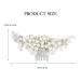 Casdre Pearl Bride Wedding Hair Comb - Silver Crystal Bridal Hair Piece with Rhinestones - Buy Online on GoSupps.com