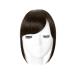 Bangs Hair Clip Black Brown Hair Bangs Clip in Sweeping Side Fringe Fake False Bang Extensions Natural Synthetic Hairpiece Hair Piece Bangs Clip in Hair(Color:3)
