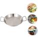 OUNONA 2 Pcs Amphora Pan Copper Frying Pan Barbecue Nonstick Frying Pan Low-Edge Pan Camping Cooking Pot Pan for Camping BBQ Grilling Camping Pans Kettle Outdoor Stainless Steel 25x25cmx2pcs - Buy Online on GoSupps.com