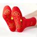 2023 New Year Women red Socks Chinese New Year Men Women Cotton Socks Good Luck Stockings Embroidered Seven Star Socks (Color : Red/4 Pairs Size : 34-39) 34-39 Red/4 Pairs