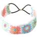 Limtula Floral Knitted Headband for Women Stretch Turban Floral Crocheted Granny-square Ethnic Style Tie Head Wrap Headband Colored flower he - Buy Online on GoSupps.com