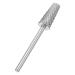 Beavorty nail polisher gel polishing head metal drill bits nail gel drill bit manicure grinding heads nail grinding head Nail Drill Bit nail tool Nail Buffer Bit Tungsten steel portable set 4x0.5cm Silver