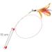 SLSON Feather Teaser Cat Toy Interactive Cat Catcher and Exerciser Wand for Cats and Kitten Playing with Feather Bell and Flexible Wire - Buy Online on GoSupps.com