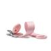 Elodie Details Pacifier Chain 2 Pack - Scandinavian Design for Baby Boys & Girls | Fabric & Wood Clip | Universal Silicone Ring | Autumn Rose & Candy Pink - Buy Online on GoSupps.com