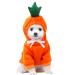 Xiaoyu pet clothing dog hoodies warm sweatshirt coat puppy autumn winter clothing overall with fruit hood carrot XL X-Large carrot