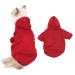Small Dog Hoodies Clothes Cotton Warm Puppy Clothes Pullover Sof Puppy Kittens Cotton Hoodies Coat Pet Hooded Clothes for Small Dog Cat Winter Sweatshirt (L Red) L Red