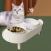 Elevated Cat Food Bowls - No-Spill Design, 3 Heights, Anti-Vomiting, 5 Ceramic Bowl for Small/Medium Pets - White - Buy Online on GoSupps.com