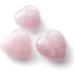Polar Jade Puffy Heart Set - Hand-Carved Rose Quartz for Chakra Healing Meditation & Decoration | 3-Piece Set - Buy Online on GoSupps.com