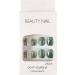 24pcs Watercolor Green Oval Press on Nails Watercolor Fake Nail Oval Coffin Green Nails Press on Nails Coffin Shape Nails - Buy Online on GoSupps.com