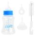 Breeding bottle puppy dogs milk bottle PET 60ml and 150ml silicone small baby bottle set for cat feeding tool with replacement mini nipple for pets (large blue)