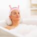 Snail Spa Headband Facial Makeup Head Band Cute Cartoon Face Wash Hair Bands Makeup Headbands Coral Fleece Elastic Head Wraps for Women Girls Beauty Skincare (Pink) - Buy Online on GoSupps.com