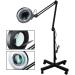 15X Magnifying Floor Lamp with Clamp and Rolling Base - 2280 Lumens, 15-Diopter Real Glass, LED Magnifying with Adjustable White Light for Reading, Sewing, Beauty, Repair - Black - Buy Online on GoSupps.com