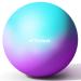 Trideer Exercise Ball, Dreamy - Color Yoga Ball for Home Gym & Desk Chair - Fitness, Yoga & Physical Therapy, with Quick Pump ( 45cm & 55cm & 65cm ) Aurora 65cm
