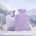 1L Hot Water Bottle with Soft Cover - 1000ml Hot Water Bag for Pain Relief - Purple - Buy Online on GoSupps.com