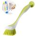 Dish Washing Space Saving Multifunction Scrub Pan Pot Sink Cleaning Brush Vertical Long Handle Home Suction Cup Tool Kitchen(Random Color) Professional Processed - Buy Online on GoSupps.com