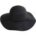 Lanzom Women's Retro Wide Brim Wool Fedora Hat - C-black - Buy Online on GoSupps.com