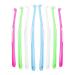Tuft to the toothbrush conical toothbrush soft toothbrush individual compact interdental intermediate brush for detail cleaning (4 colors/8 pieces)
