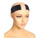 Elastic Wig Grip Headband Non-Slip Wig Band Wig Grip Band for Holding Women s Wig and Scarf Thinner Velvet Wig Grip (2-Black)