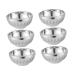 OUNONA 6 Pcs Bowl Decanter Coin Purse Housewarming Gifts Butter Dish with Lid Mini Bunny Figurines Pasta Salad Plates Jelly Scraper Korean Utensils Double Stainless Steel Food Tableware Silverx2pcs 19.5X19.5X8CMx2pcs