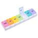 Pill box 7 days BUG HULL pill box 7 compartments easy to open rainbow (German version)